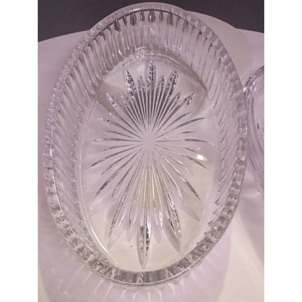 Studio Nova by Mikasa Napa Valley Grape Leaf Design Vintage Crystal Covered Dish